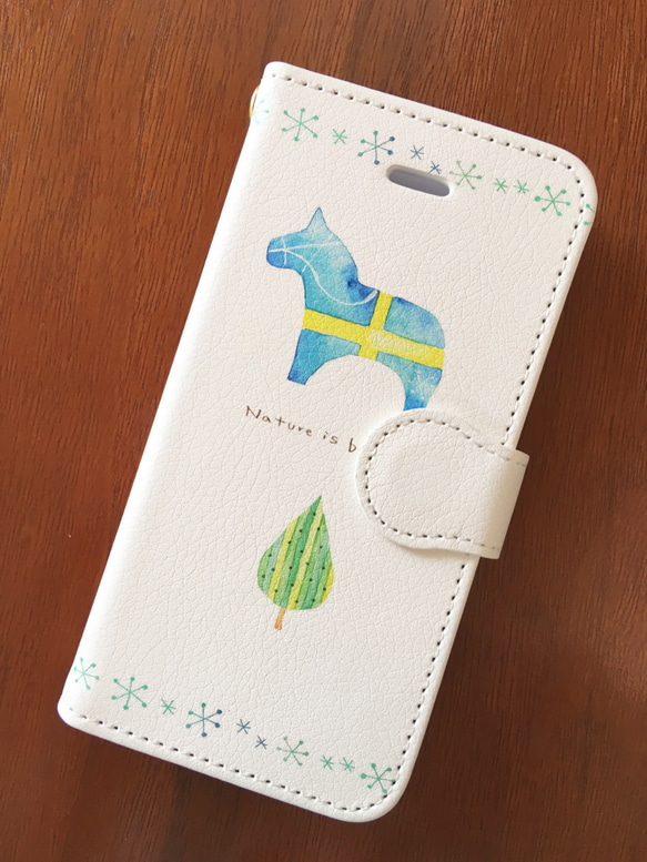 「美しい北欧」/ iPhone & Android対応 手帳型スマホケース ＜受注制作・送料無料＞ 1枚目の画像