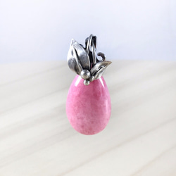 玫瑰輝石純銀墜 Rhodonite Stone Sterling Silver Pendant 第3張的照片