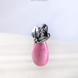 玫瑰輝石純銀墜 Rhodonite Stone Sterling Silver Pendant 第4張的照片