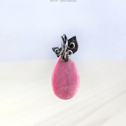 玫瑰輝石純銀墜 Rhodonite Stone Sterling Silver Pendant 第6張的照片