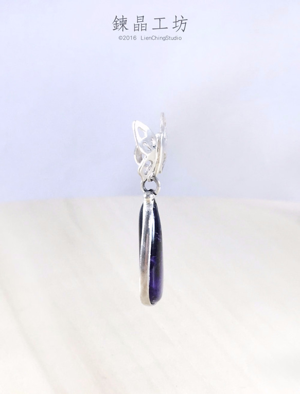 舒俱萊純銀墜《蝶戀花》  Sugilite Sterling Silver Pendant 第6張的照片