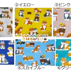 コロコロ柴犬の首輪とリードセット　青色（全６色から選択可　受注制作） 5枚目の画像