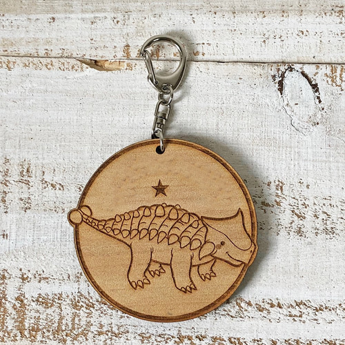 名入れ無料☆アンキロサウルスのお名前キーホルダー その他入園グッズ