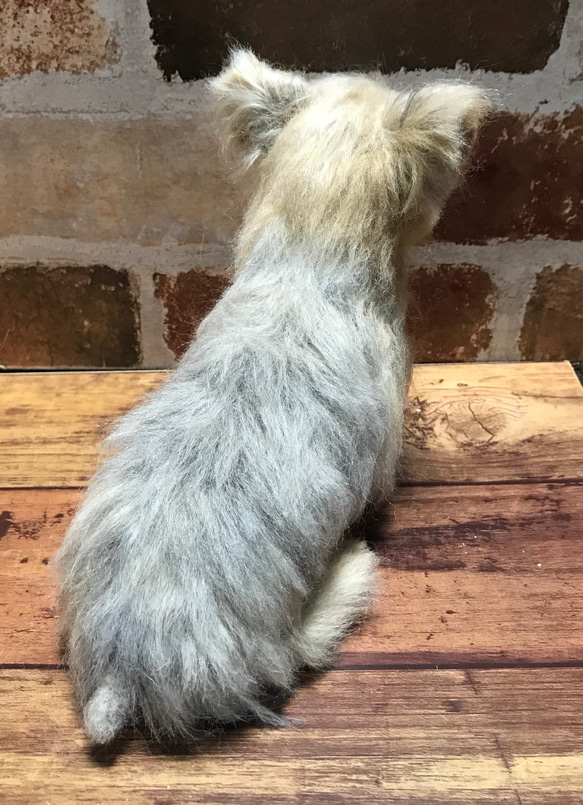 羊毛フェルト　ヨークシャテリア　オーダー　犬　ハンドメイド　ぬいぐるみ　ペットロス　うちの子　25cm 無料 一つ一つ手作りします