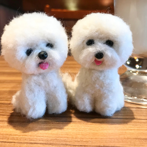 受注製作』羊毛フェルト 犬 ビジョンフリーゼ ハンドメイド