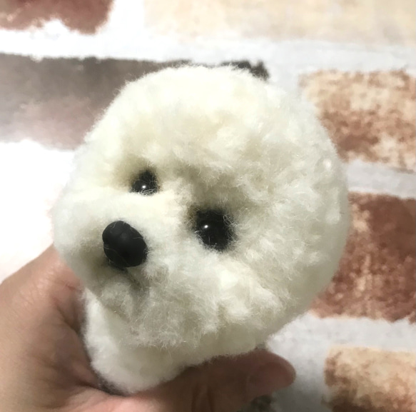 『受注製作』羊毛フェルト　犬　ビジョンフリーゼ　ハンドメイド　ぬいぐるみ　ペットロス　うちの子 4枚目の画像