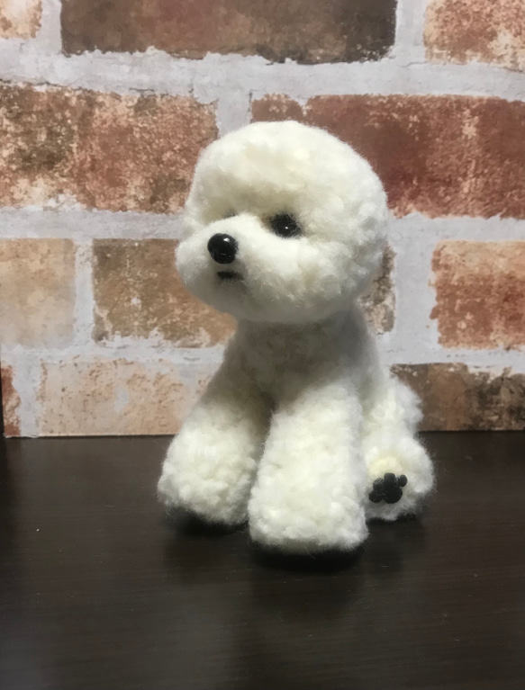 『受注製作』羊毛フェルト　犬　ビジョンフリーゼ　ハンドメイド　ぬいぐるみ　ペットロス　うちの子 5枚目の画像