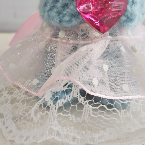 編みぐるみ プリンセスうさちゃん(水色) あみぐるみ niger 通販