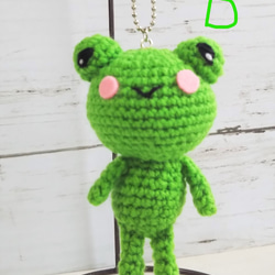 new編みぐるみ ケロケロ カエルキーホルダー あみぐるみ niger 通販