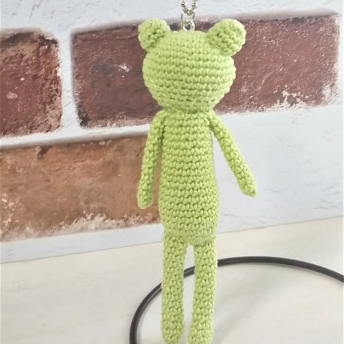 new編みぐるみ ケロケロ カエルキーホルダー あみぐるみ niger 通販