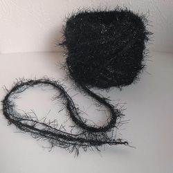 引き揃え毛糸玉*チャコールグレー×スパンコール☆限定1個 毛糸 Decora