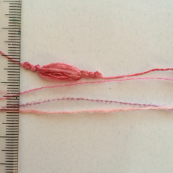 引き揃え毛糸玉*変わり糸とピンクカラー 2枚目の画像
