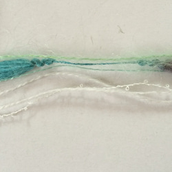 引き揃え毛糸玉*変わり糸とホワイトミント 2枚目の画像