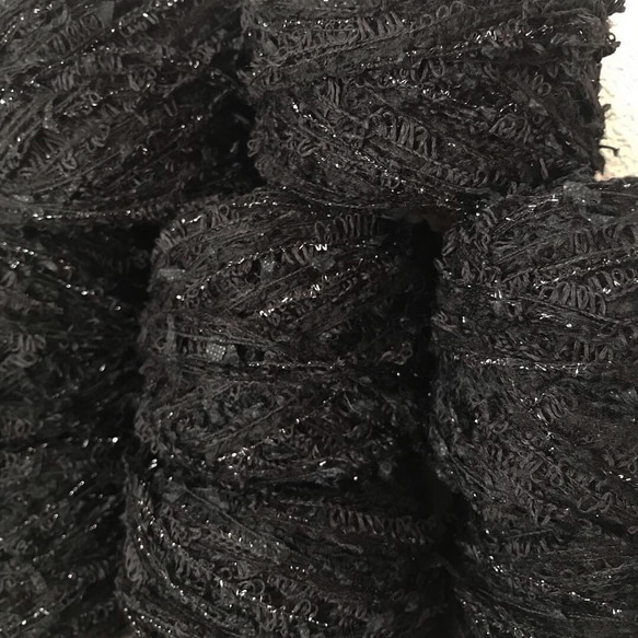 maco様専用* 引き揃え毛糸玉*Black mix  30g×8 2枚目の画像