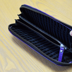 革長財布（紫エナメル） 2枚目の画像