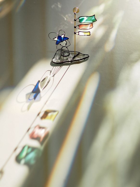 「鯉のぼり 」アンティークガラス・ステンドグラス・五月人形 5枚目の画像
