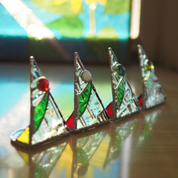 「小さなクリスマスツリー」ステンドグラス 2枚目の画像