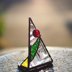 「小さなクリスマスツリー」ステンドグラス 4枚目の画像