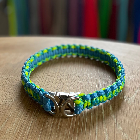 パラコード首輪 犬の首輪 安心安全 ダブルDリング リード・首輪 Dream