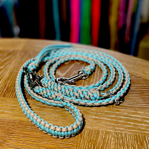 マルチリード たすき掛けリード 小型犬 中型犬 パラコードリード