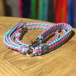 パラコード カフェリード☆ハート編み(シーブリーズ) リード・首輪