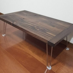 アンティーク仕上げ 杉無垢板の折れ脚テーブル 5枚目の画像