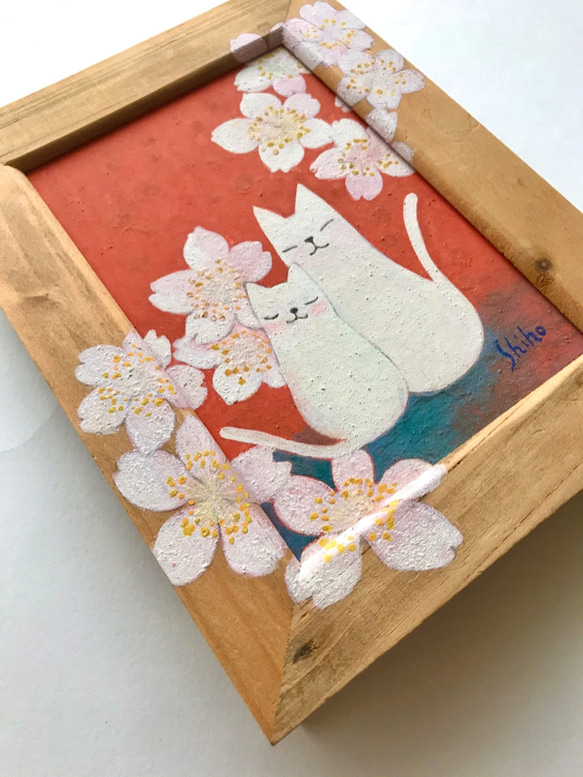 桜愛な白猫 3枚目の画像