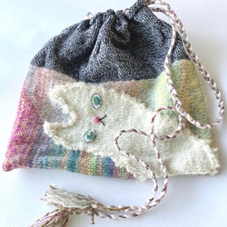 具有美麗漸變的羊毛貓帽保暖器（粉彩） 第2張的照片
