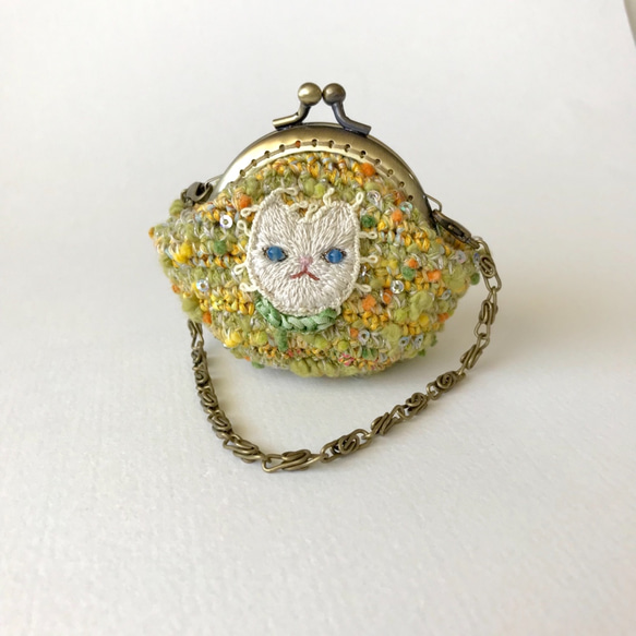 刺繡白貓Chibi Hamaguruchi（檸檬） 第2張的照片