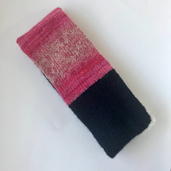 グラデーションがきれいなwoolのねこウォーマー pink 4枚目の画像