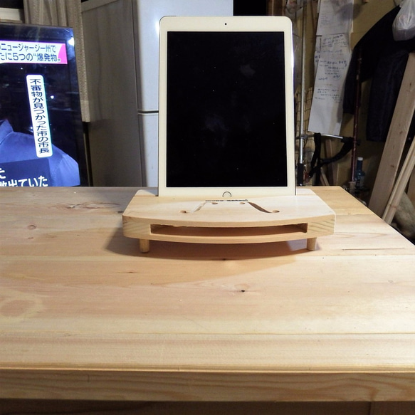 iPadAir2用スピーカー機能付スタンドピアノタイプ(電源不要)送料無料 3枚目の画像