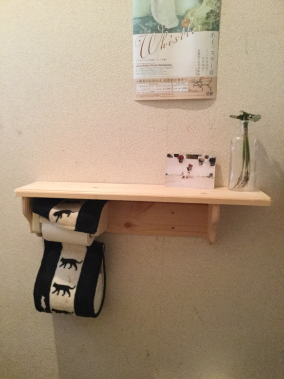 トイレ内シェルフ無塗装　お披露目価格送料無料！ 2枚目の画像