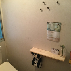 トイレ内シェルフ無塗装　お披露目価格送料無料！ 3枚目の画像