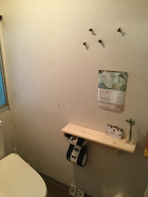 トイレ内シェルフ無塗装　お披露目価格送料無料！ 3枚目の画像