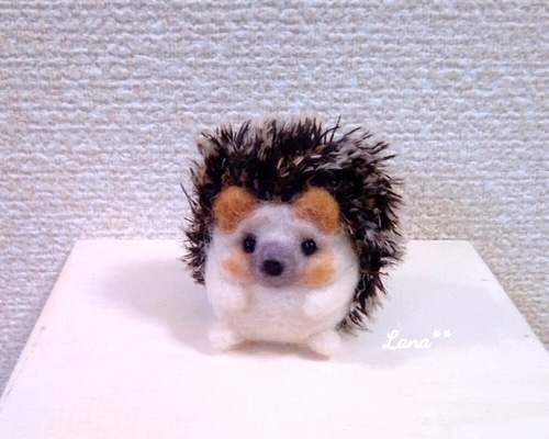 ハリネズミ　女の子　男の子　羊毛フェルト ハリネズミ 女の子 男の子 羊毛フェルト