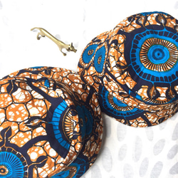 絵画なパッチワーク♥ふわふわボリュームスヌード♥ネイビー イエロー