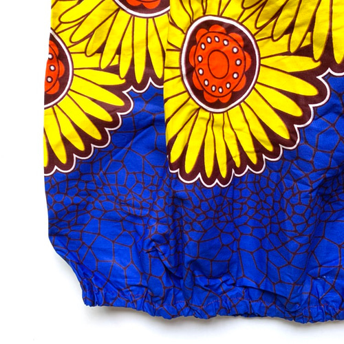 アフリカ布 オフショルダートップス(ベアトップ風) ひまわり 花