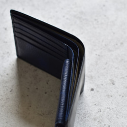 二つ折り財布 クルーズ  黒×カモフラージュブルー 7枚目の画像