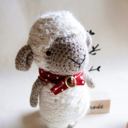 【布。コットン】スカーフ 羊、暖かい羊 4枚目の画像