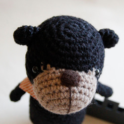 【布。棉花】領巾台灣黑熊 憨憨 第2張的照片