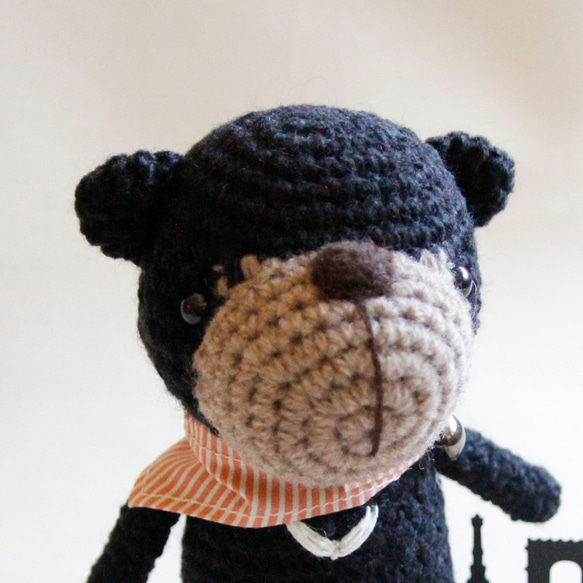 【布。棉花】領巾台灣黑熊 憨憨 第3張的照片