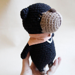 【布。棉花】領巾台灣黑熊 憨憨 第5張的照片