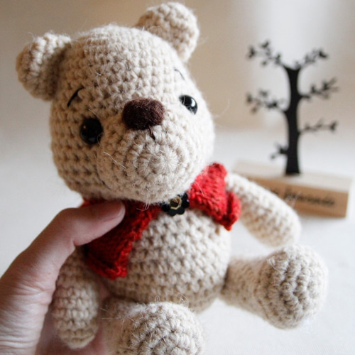 手作り 木綿のカスリ ティディベア 2体 ハンドメイド 型紙と作り方」テディベア - ちりめん工房 虹の木 | minne byGMO