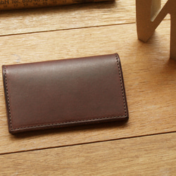 Leather Card Case - Dark Coffee 1枚目の画像