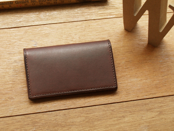 Leather Card Case - Dark Coffee 1枚目の画像