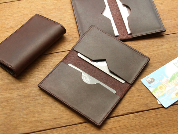 Leather Card Case - Dark Coffee 3枚目の画像