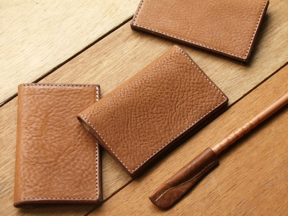 Leather Card Case - Caramel Coffee 1枚目の画像