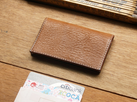 Leather Card Case - Caramel Coffee 3枚目の画像