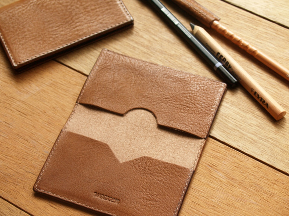 Leather Card Case - Caramel Coffee 9枚目の画像