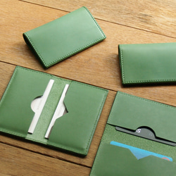 Leather Card Case - Grass Green 4枚目の画像